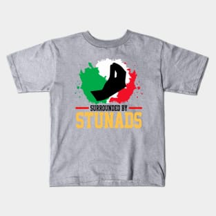 Surrounded By Stunads Hand Gesture Funny Italian Meme, funny Italian Phrases Gift Kids T-Shirt